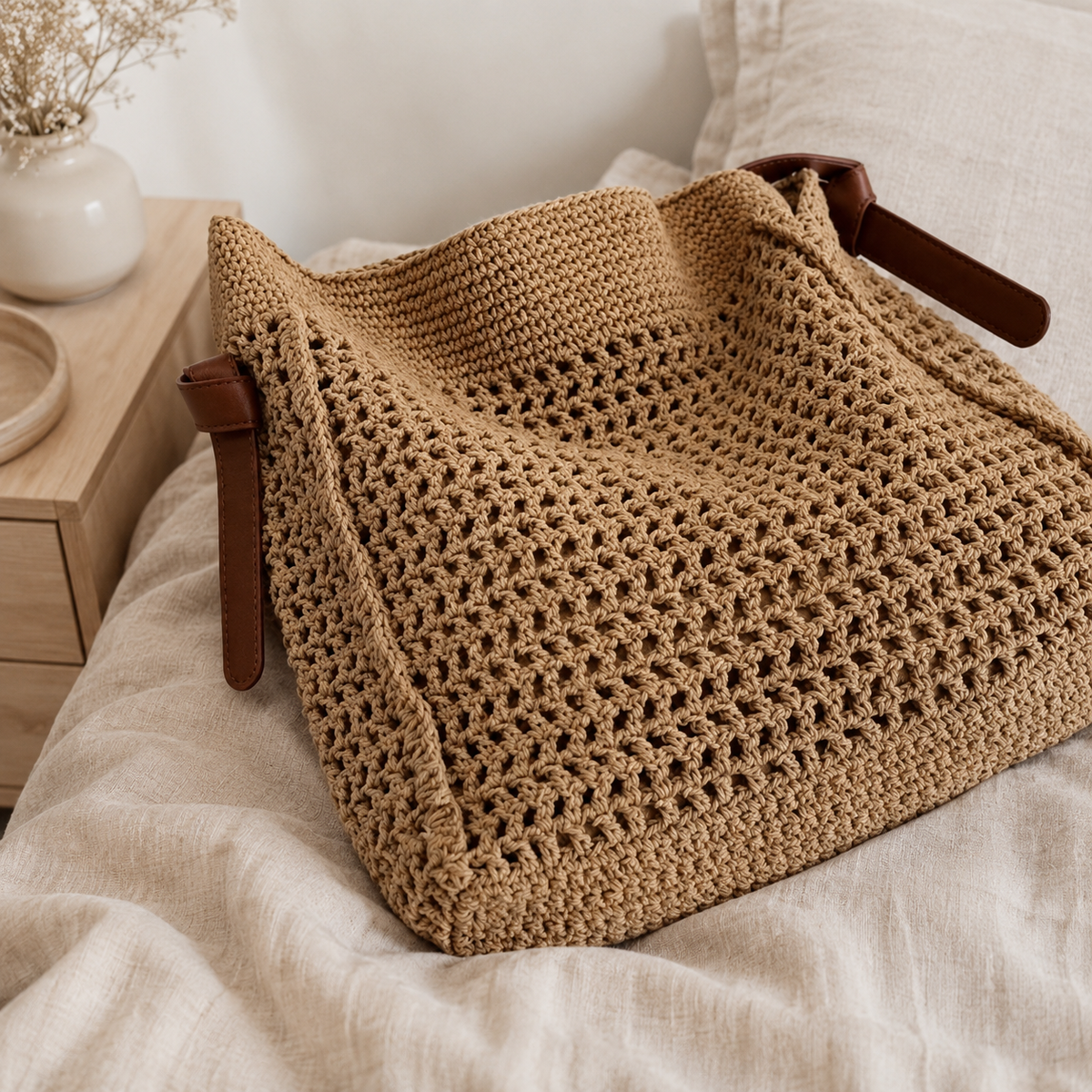 MVRNLO Isla Crochet Hobo Tote Bag