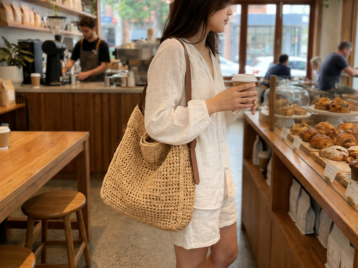 MVRNLO Isla Crochet Hobo Tote Bag