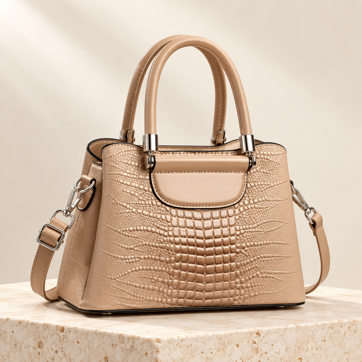 MVRNLO Elara Croc Handbag