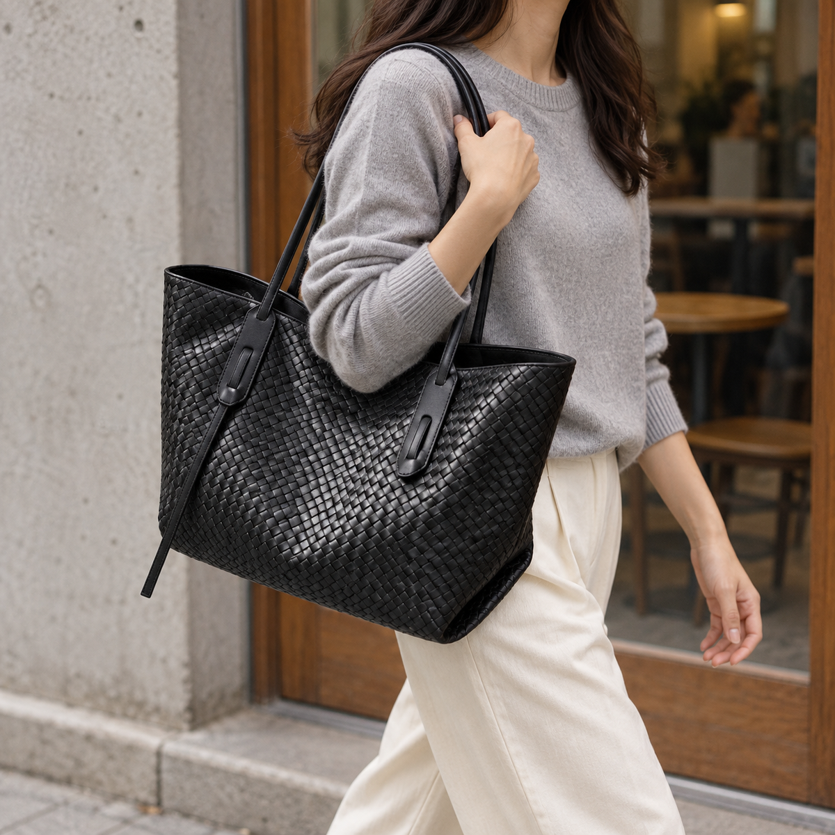 MVRNLO Amara Woven Tote Bag