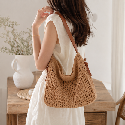 MVRNLO Isla Crochet Hobo Tote Bag